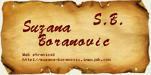 Suzana Boranović vizit kartica